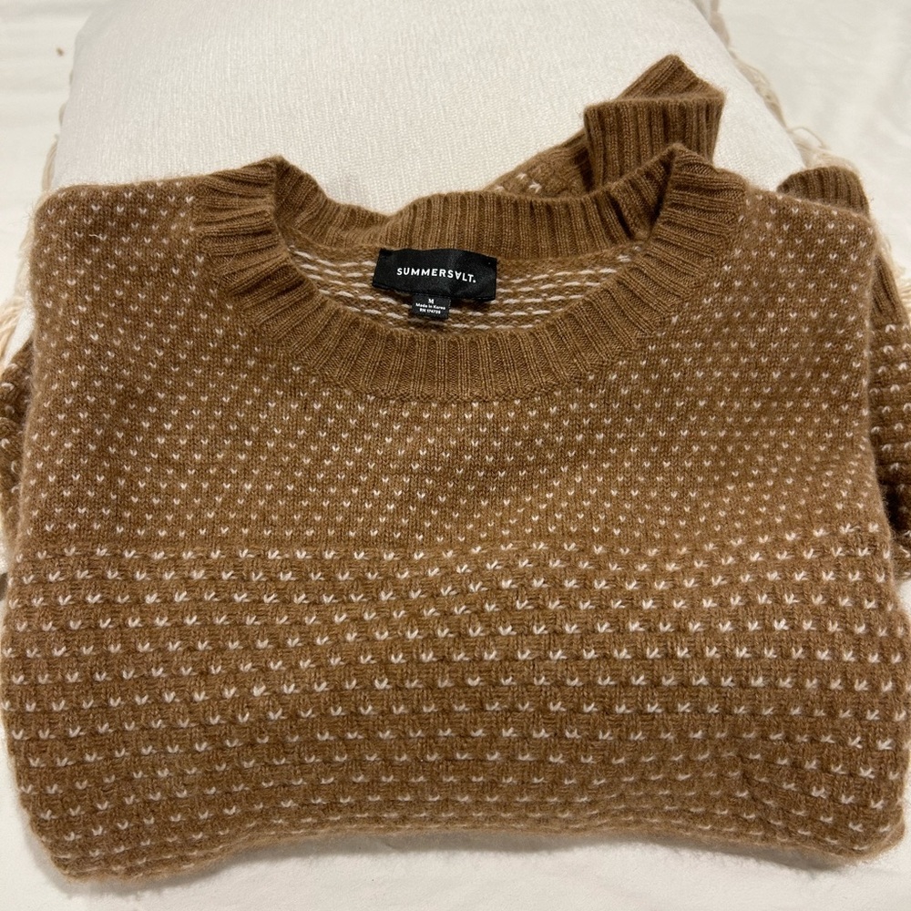 Summersalt The Luxe Cashmere Blend Mix Stitch Sweater